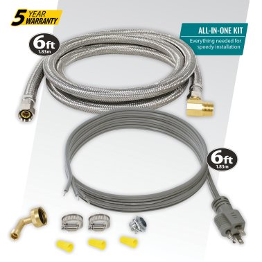 Certified Appliance Accessories® Dishwasher Installation Kit with Straight Plug Head