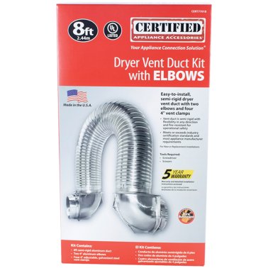 Certified Appliance Accessories® Dryer Vent Duct Kit with Elbows