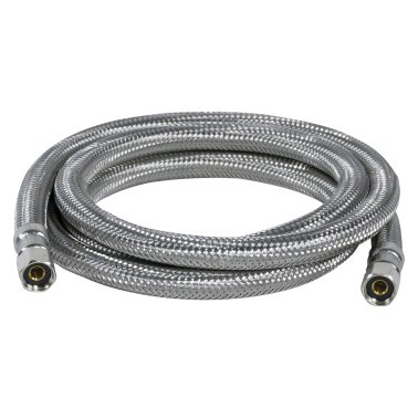 Certified Appliance Accessories Braided Stainless Steel Ice Maker Connector, 8ft