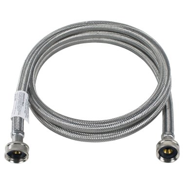 Certified Appliance Accessories Braided Stainless Steel Washing Machine Hose, 4ft