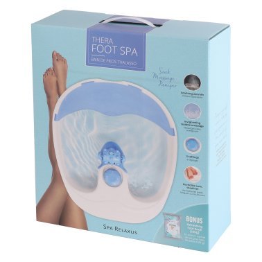 RELAXUS® Thera Massaging Foot Spa with Reflexology Roller and Foot Soak, White