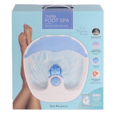 RELAXUS® Thera Massaging Foot Spa with Reflexology Roller and Foot Soak, White