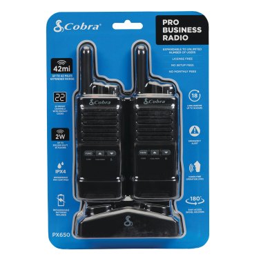 Cobra® PX650 Pro Business 42-Mile-Range 2-Way Radios (2 Pack)