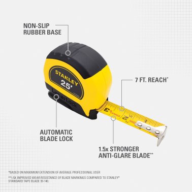 STANLEY® LeverLock® 25-Ft. Tape Measure, STHT30825