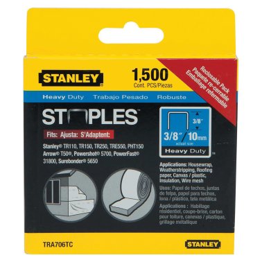STANLEY® 3/8-In. Heavy-Duty Staples, 1,000 Count