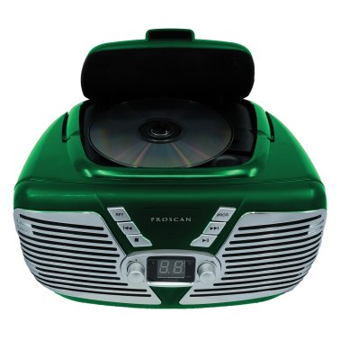Proscan® Retro-Style CD/Radio Boom Box, PRCD211 (Green)