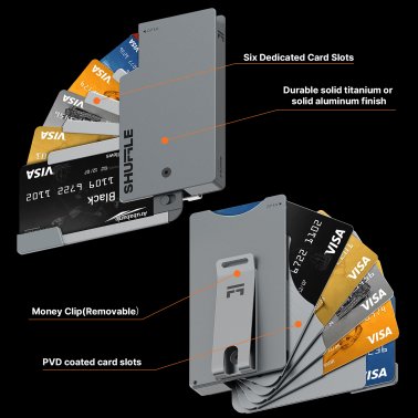 Shuffle® Card Wallet 1.0 (Gunmetal)