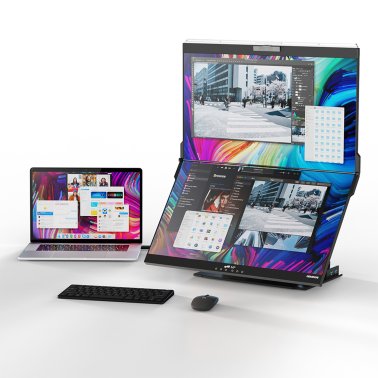 Mobile Pixels Geminos™ X 1440p 24-In. Dual-Screen Desktop Monitor