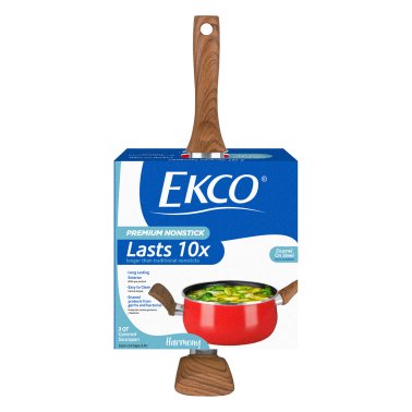 EKCO® Harmony Covered Saucepan, Red (3 Qt.)