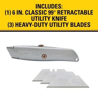 STANLEY® Classic 99® E 6-In. Retractable Utility Knife, 10-099