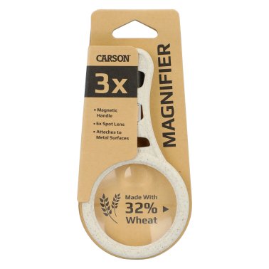 CARSON® MagnetMag™ Handheld Magnetic Magnifier with Handle Made with Real Wheat