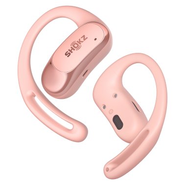 Shokz® OpenFit Air™ TWS Bluetooth® Open-Ear Earbuds with Mics, Earhooks, and Charging Case, Clear Voice, up to 28 Hours Play Time, IP54 (Pink)
