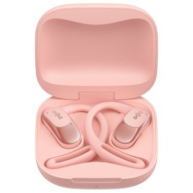 Shokz® OpenFit Air™ TWS Bluetooth® Open-Ear Earbuds with Mics, Earhooks, and Charging Case, Clear Voice, up to 28 Hours Play Time, IP54 (Pink)