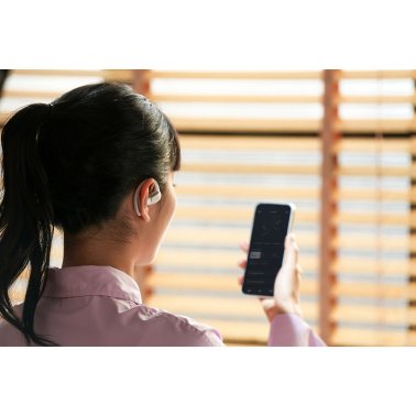 Shokz® OpenFit Air™ TWS Bluetooth® Open-Ear Earbuds with Mics, Earhooks, and Charging Case, Clear Voice, up to 28 Hours Play Time, IP54 (White)