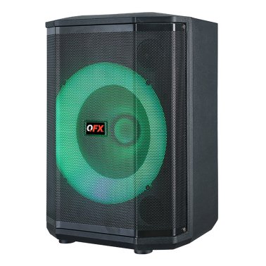 QFX® Portable Bluetooth® True Wireless PA System with LED Circle Party Lights and Microphones, E-B8