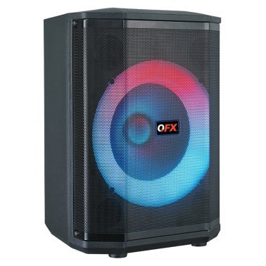 QFX® Portable Bluetooth® True Wireless PA System with LED Circle Party Lights and Microphones, E-B8