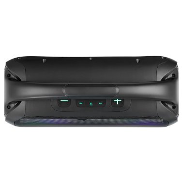 QFX® Bluetooth® Boom Box, True Wireless, with LED Party Lights and 2 Microphones, Black, PBX-552