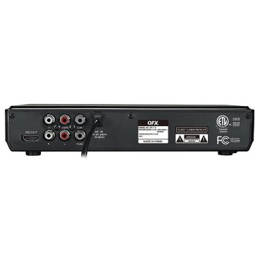 QFX® 1080p DVD/CD Multimedia Player with FM Radio, HDMI®, MP3 Conversion, and Remote, Black, VP-110