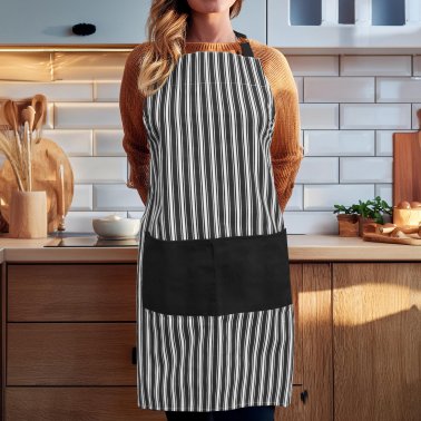 Better Houseware Adjustable Striped Apron (Black)