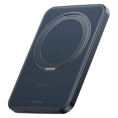 TORRAS® 5,000-mAh Ostand Wireless Power Bank (Black)