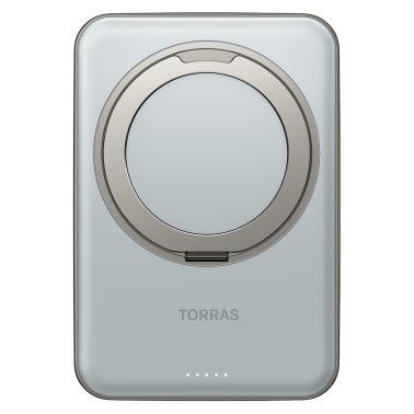 TORRAS® 5,000-mAh Ostand Wireless Power Bank (Titanium Gray)