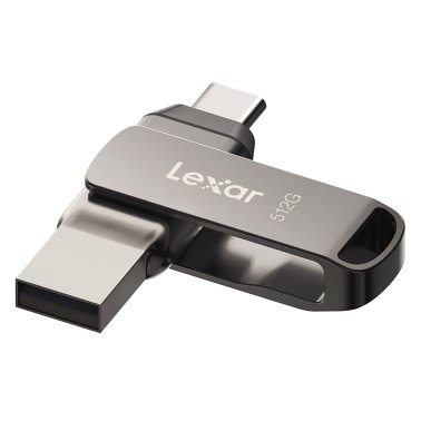 Lexar® JumpDrive® D400 USB 3.2 Gen 1 Dual Drive with USB-C® and USB-A Connectors (512 GB)