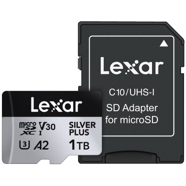 Lexar® Professional SILVER PLUS Series microSDXC™ UHS-I Card with SD™ Adapter (1 TB)