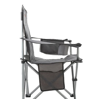 Arrowhead Outdoor® Portable Folding USB-Heated Camping Chair with 6-Can Armrest Cooler, Gray