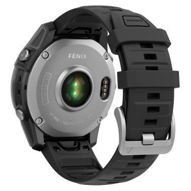 Garmin® fēnix® E Multisport GPS Smartwatch with 47-mm Case, Bluetooth®, AMOLED, Health/Fitness, Navigation, Topo, 10 ATM (Stainless Steel)