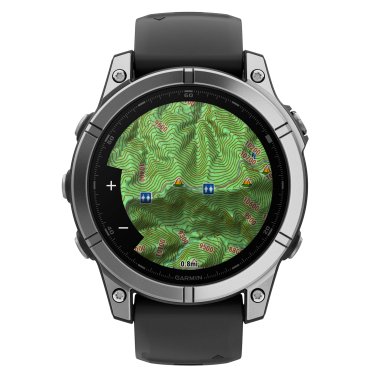 Garmin® fēnix® E Multisport GPS Smartwatch with 47-mm Case, Bluetooth®, AMOLED, Health/Fitness, Navigation, Topo, 10 ATM (Stainless Steel)