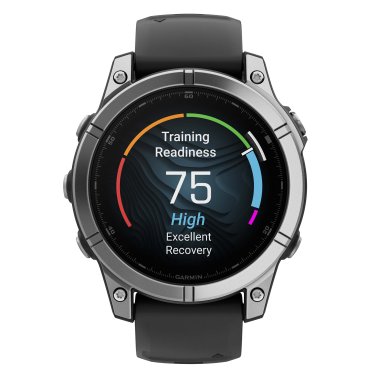 Garmin® fēnix® E Multisport GPS Smartwatch with 47-mm Case, Bluetooth®, AMOLED, Health/Fitness, Navigation, Topo, 10 ATM (Stainless Steel)