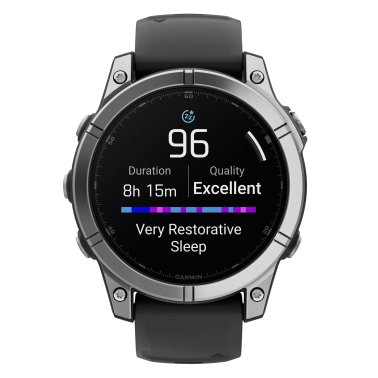 Garmin® fēnix® E Multisport GPS Smartwatch with 47-mm Case, Bluetooth®, AMOLED, Health/Fitness, Navigation, Topo, 10 ATM (Stainless Steel)