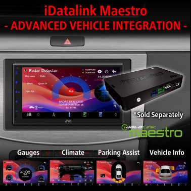 JVC® KW-M595BT 6.8-In. Car In-Dash Unit, Double-DIN/Single-DIN Digital Receiver with WSVGA Touch Screen, Android Auto™/Apple CarPlay®, and SiriusXM® Ready