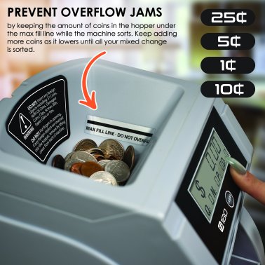 Nadex™ Coins S180 Digital Coin Counter, Sorter, and Wrapper