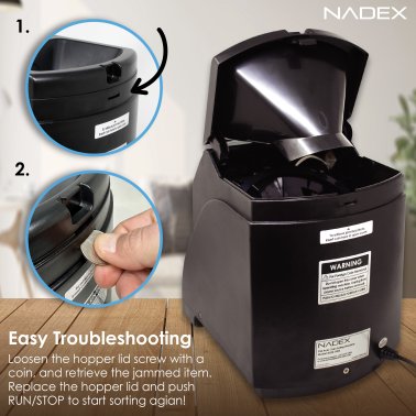Nadex™ Coins Automatic Coin Sorter, S36