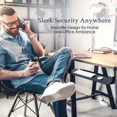 Uncaged Ergonomics® KT4 Clamp-on Under-Desk Slide-Out Ergonomic Keyboard Tray, Black