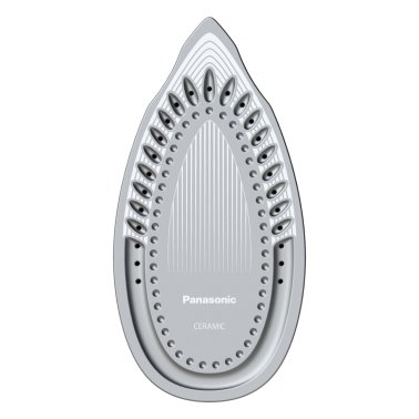 Panasonic® Dry and Steam Iron with Ceramic U-Shape Soleplate, 1,500 Watts, Multidirectional Ironing and 360° Rotating Cord, Purple, NI-S630