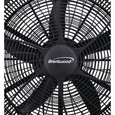 Brentwood® Kool Zone F-20BKR 20-In. 3-Speed High-Velocity Air-Circulator Floor Fan, Black