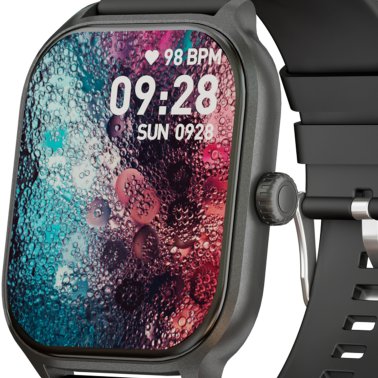 Supersonic® Advanced Sports Smart Sportwatch with 2-In. Color Touch Screen, Bluetooth®, Heart Rate/Blood Pressure/Blood Oxygen, IP67 Water-Resistant