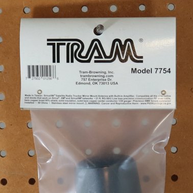 Tram® Satellite Radio Mirror-Mount Trucker Antenna with RG58 Coaxial Cable and SMB-Female Connector