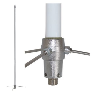 Tram® 200-Watt Pretuned 400 MHz to 495 MHz UHF Fiberglass Base Antenna with 50-Ohm UHF SO-239 Connector, 39 In. Tall (Stainless Steel)