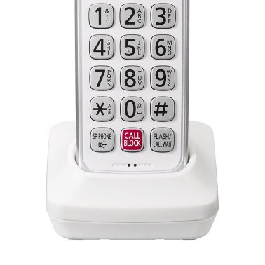 Panasonic® Expandable Cordless Phone System for Landline, Digital Answering System, Caller ID, Call Blocker, and Large Buttons (2 Handset)