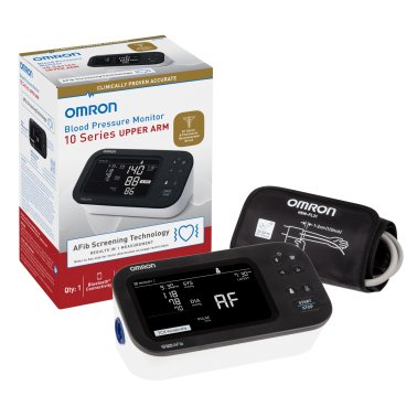 Omron® 10 Series® Bluetooth® Upper Arm Blood Pressure Monitor and Cuff with Wide Backlit LCD Display, Omron® App, TruRead technology, FSA/HSA Eligible