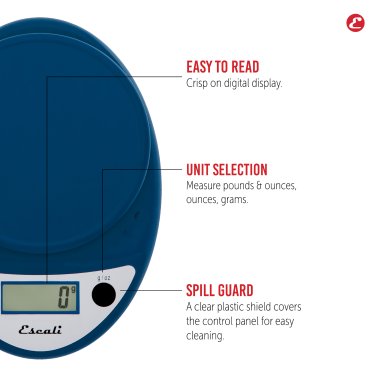 Escali® Primo Digital Kitchen Scale (Royal Blue)