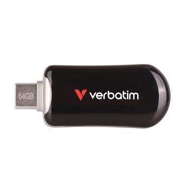 Verbatim® Plectra USB-C® Flash Drive, Black (64 GB)