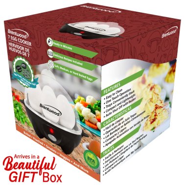 Brentwood® Electric Egg Cooker with Auto Shutoff (Black)