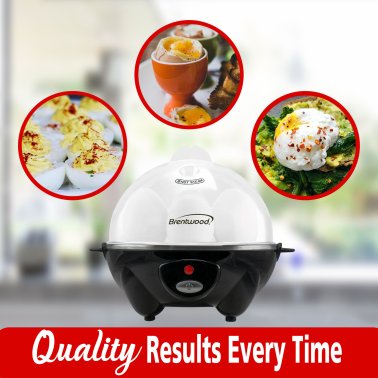 Brentwood® Electric Egg Cooker with Auto Shutoff (Black)