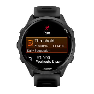 Garmin® Forerunner® 570 GPS Smartwatch with 47-mm Case, Bluetooth®, AMOLED, Health/Fitness, Navigation, Music, 5 ATM (Slate Gray/Black)