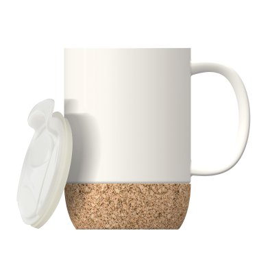 ASOBU® Ceramic 12-Oz. Mug with Cork Base (White)