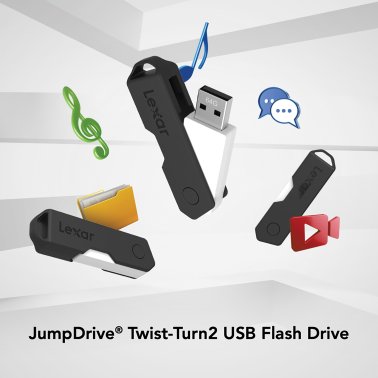 Lexar® JumpDrive® TwistTurn2 USB 2.0 Flash Drive (64 GB)